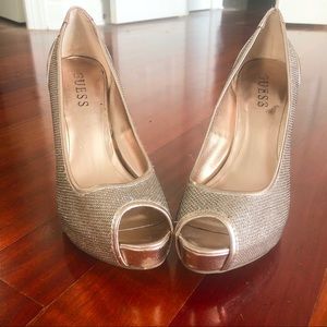 Guess: Heels Gold and Silver 👠